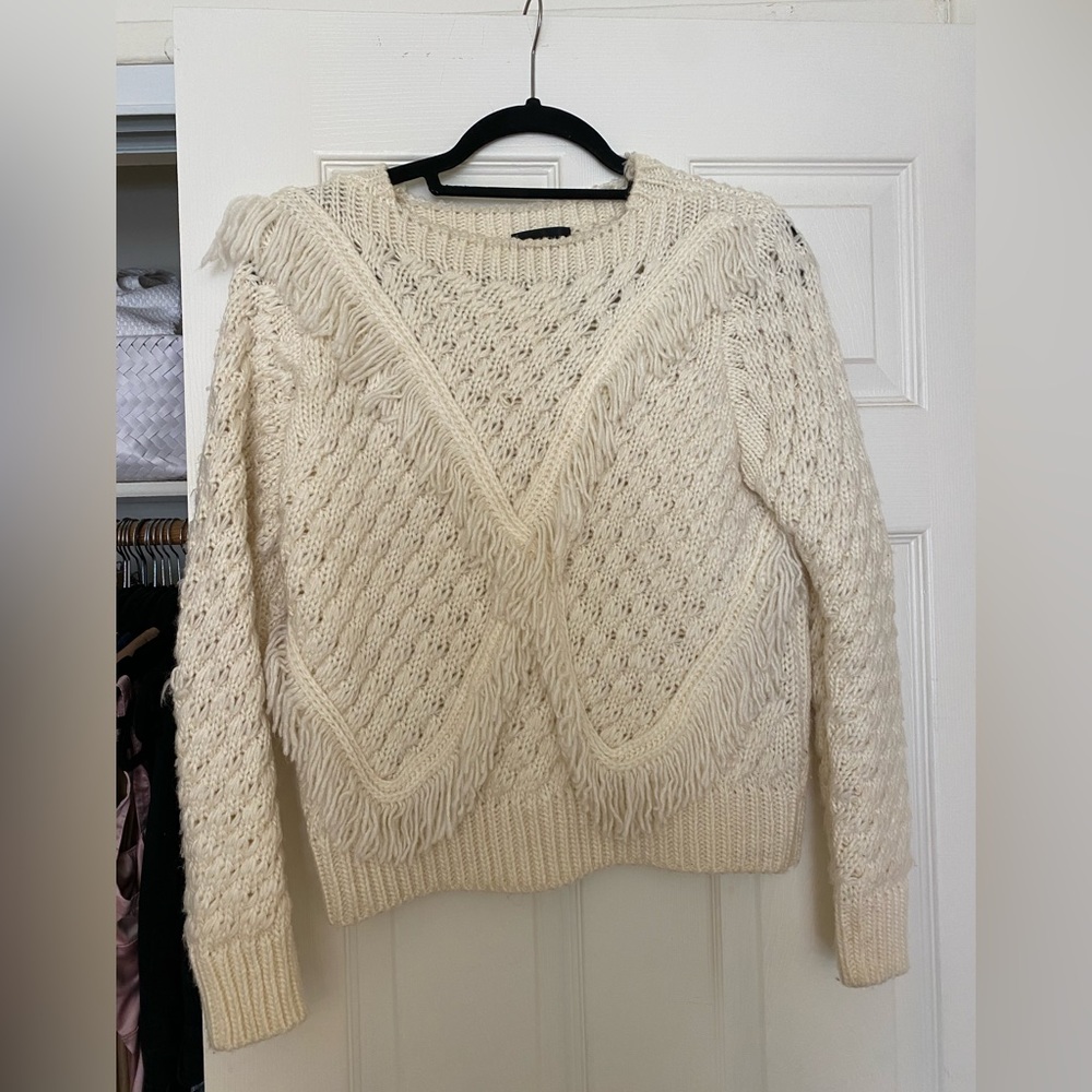 Majorelle Oatmeal Wool Sweater in Size Small